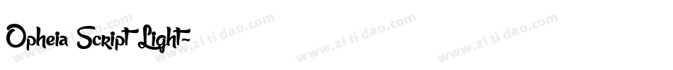 Opheia Script Light字体转换